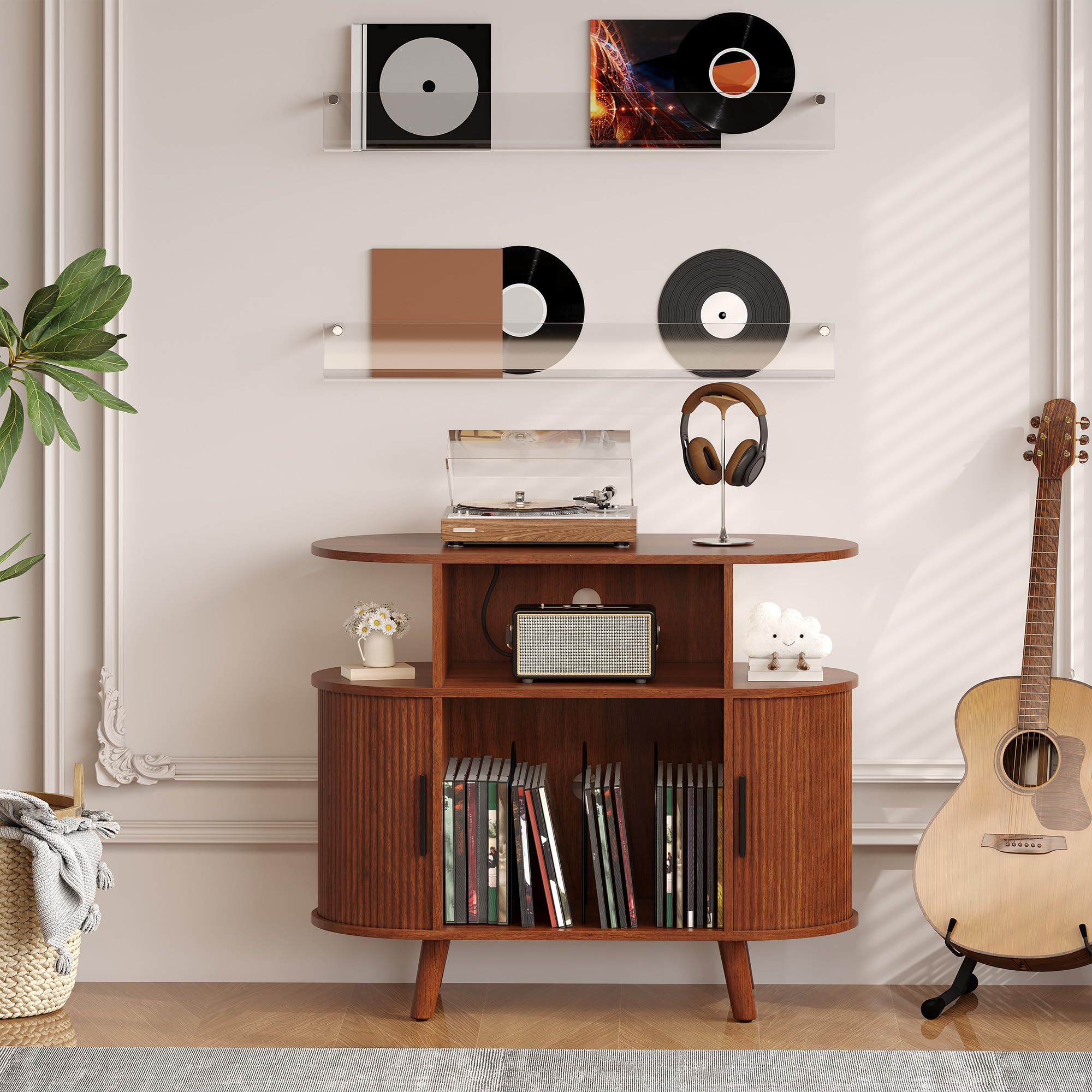 Meuble pour platine vinyle GARVEE avec rangement